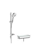 krom termostatarmatur select ecostat med brusesæt hansgrohe