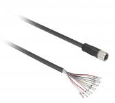 25m poler 8 lige hun m12 kabel