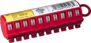 0-9 mrk - tape med komplet dispenser tape 3m