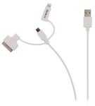 hvid m 00 1 han b micro - han a usb opladerkabel 3-i-1