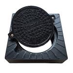 firkantet komposit d400 kl 315mm dæksel med karm uni-seals