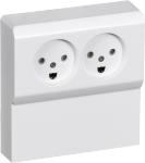 hvid jord med stikkontakt panel dobbelt 66 opus lk