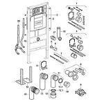 objekt type 12cm indbygningscisterne sigma med 112cm wc-element duofix geberit