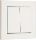 84x84mm hvid korrespondance dobbelt afbryder euro optima