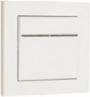 84x84mm hvid glimlampe med kontrol 1-pol afbryder euro optima
