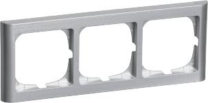 stålmetallic tripel vandret modul 3 63 ramme softline fuga