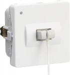 hvid - 250v 16a lys led med korrespondance trækafbryder fuga lk