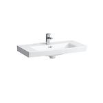 lcc porcelæn hvid hanehul med 800x420mm håndvask pro-n laufen