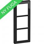 sort modul 3x1 glas ramme design pure fuga lk