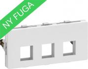 hvid konnektorer 3xkeystone f hvid modul 2 dataudtag fuga lk