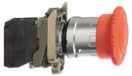 2xnc og funktion drej tryk med farve rd i paddehoved mm 40 med komplet ndstop schneider
