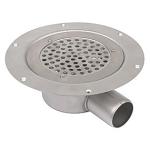 stl rustfrit vinyl til indbygningsvandls samt aflb mm 50 vandret med gulvaflb circle cher bl