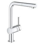 krom - udtrksbruser med l-tud kkkenarmatur minta grohe
