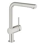 supersteel udtrksbruser med kkkenarmatur minta grohe