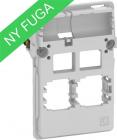 konnektor 2xrj45 f koksgrå modul 5 1 t3 dataudtag fuga lk