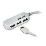 elfenbensfarvet m 12 hub usb 4x - han a usb forlngerkabel 0 2 usb aktiv