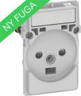 lysegrå modul 5 1 lampe led med jord m stikkontakt fuga lk