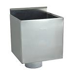 retur- ikke -tages valsblank mm 220x220x220 studs med mm 76 regnvandskasse zinc vm