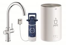 kedel rund med m strrelse i kedel c-tud med kkkenarmatur duo ii red grohe