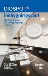 stl brstet - driver og lumen 120 927 3w indbygningsspot 3xled med st - flat diospot