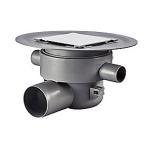 plast pp fliser beton til smremembran samt sideindlb 3 og rist klinke aflb mm 75 vandret med gulvaflb multiflex purus