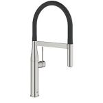 supersteel slange sort spray prof med køkkenarmatur essence grohe