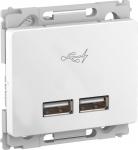 hvid 1m 1a 2 lader 2xusb 66 opus lk