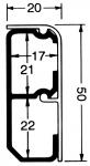 20x50mm perlehvid sl20051 fodpanel