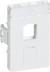 109y6693 hvid modul 1 rj45 keystone 2x for dataudtag line clic lk