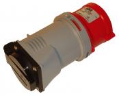 udtag dk 230v til 16a 5p cee fra adaptor