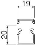 20x20mm perlegr lf20020 kabelkanal