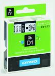 hvid sort mtr 7 x 9mm tape d1 dymo