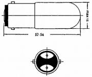 mm 16x54 ba15d 5w 24v gldelampe
