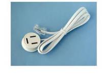 hvid - 30cm polet 3 rj45 patchkabel telefon