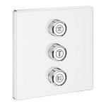 3sc glas hvidt sæt kontrol volume triple smartcontrol grohe