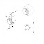 m12-16 messing forgelsesmuffe
