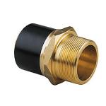 messing pe100-sdr11 pn16 2 x mm 63 overgangsnippel pe plus elgef fischer georg