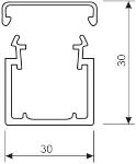 30x30mm perlehvid lf30030 kabelkanal