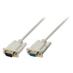 elfenbensfarvet m 0 10 hun 9-pin d-sub - han 9-pin d-sub seriekabel
