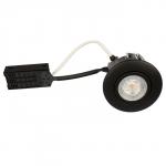 rund sort mat ip44 370lm 2700k 5w gu10 flimmerfri dæmpbar 230v install quick luna