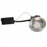 rund alu børstet ip44 385lm 3000k 5w gu10 flimmerfri dæmpbar 230v install quick luna