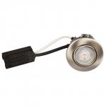 rund stål børstet ss316 ip44 370lm 2700k 5w gu10 flimmerfri dæmpbar 230v install quick luna