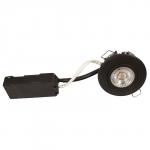 rund sort mat ip44 ra95 3000k 2w 6 flimmerfri dæmpbar 230v lp luna