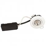 rund hvid mat ip44 ra95 4000k 2w 6 flimmerfri dæmpbar 230v lp luna