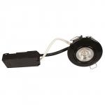 rund sort ss316 ip65 ra95 3000k 2w 6 flimmerfri dæmpbar 230v lp luna