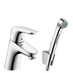 krom hndbruser med armatur bidette focus hansgrohe