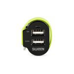 grn sort usb micro usb x 2 a 6 3-udgange biloplader