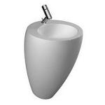 lcc og hanehul med hvid 515x530x850mm one alessi søjlevask laufen