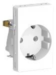 hvid modul 5 1 sidejord med stikkontakt schuko fuga lk