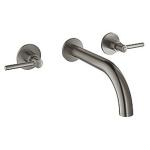 vægmonteret graphite hard børstet håndvaskarmatur new atrio grohe